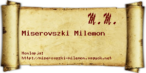 Miserovszki Milemon névjegykártya